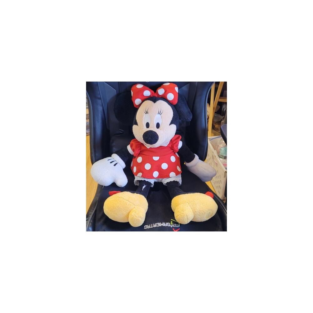 Disney Store Oversized Jumbo Classic Minnie Mouse 24" Plush Stuffed Animal Toy